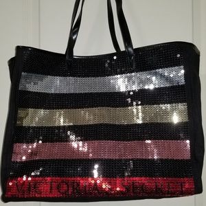 VS Striped Sequin Tote